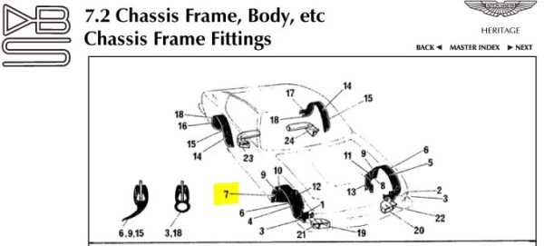 AMV8 & DBS Front Wheelarch stone guard - RH Rear